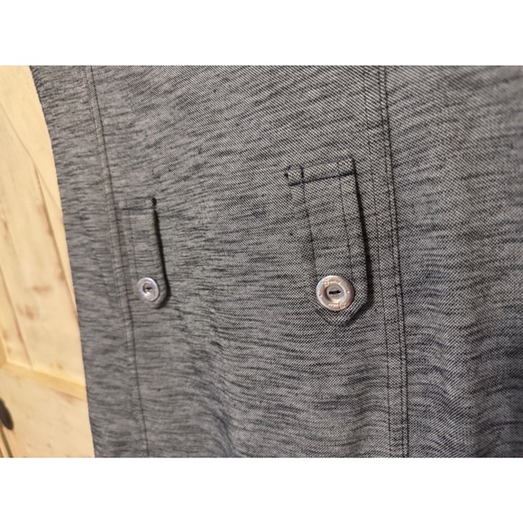 Guess Women's Gray Short Sleeve Button-Front Shirt Stretch Mini Dress Dmall - Picture 4 of 7